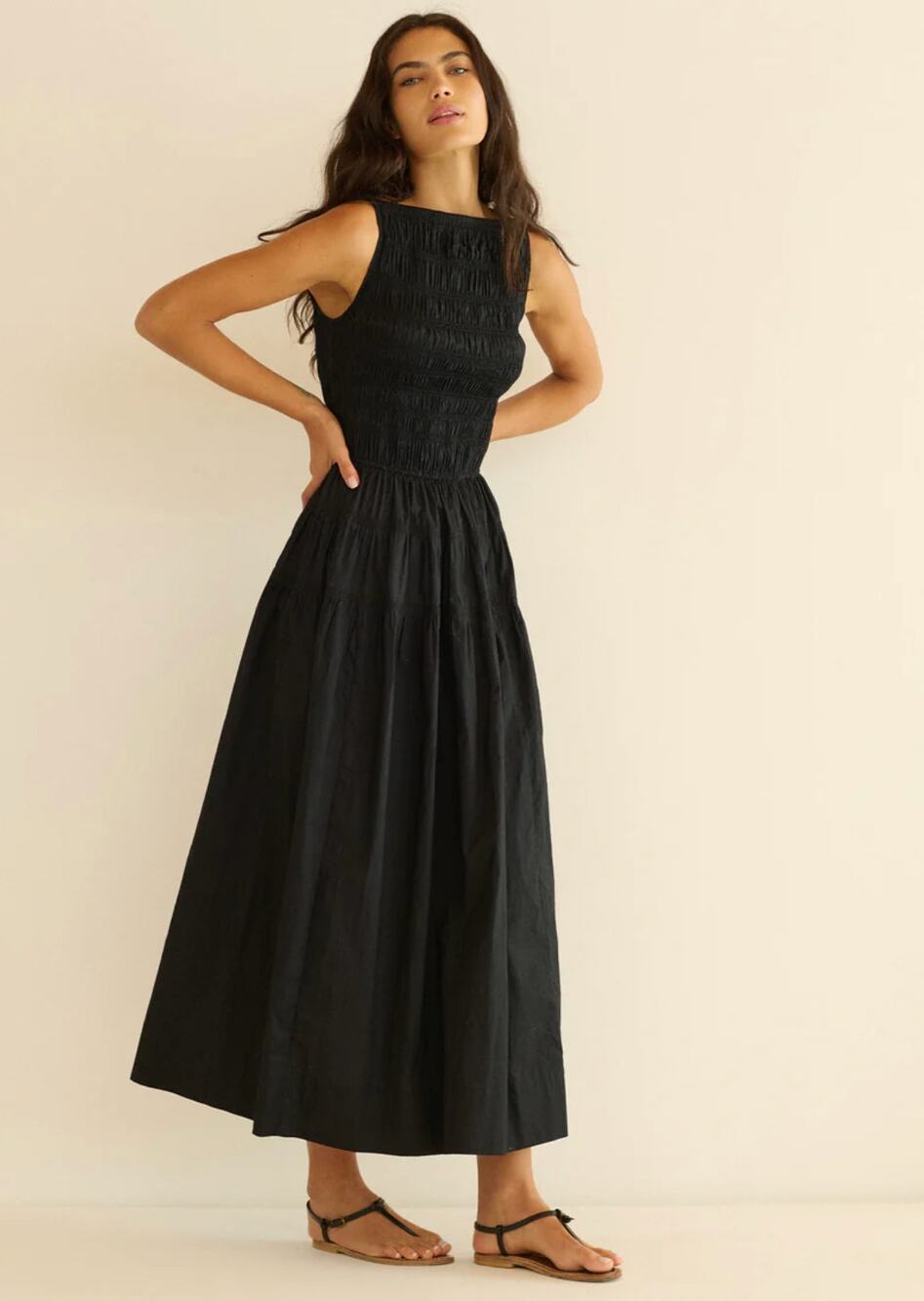 DOEN Melie Dress in Black Size Medium - Picture 1 of 9